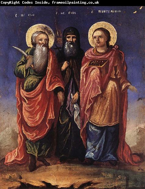 Nicolae Grigorescu Saints llie,Sava and Pantelimon